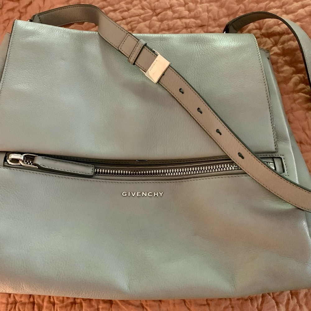 Givenchy Light Gray Leather Shoulder Bag